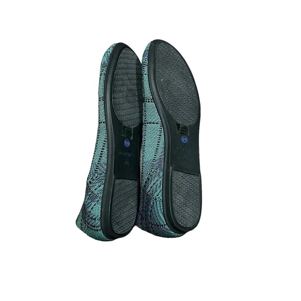 Rothy’s The flat Pine Plaid Green‎ Limited Edition Size 7.5